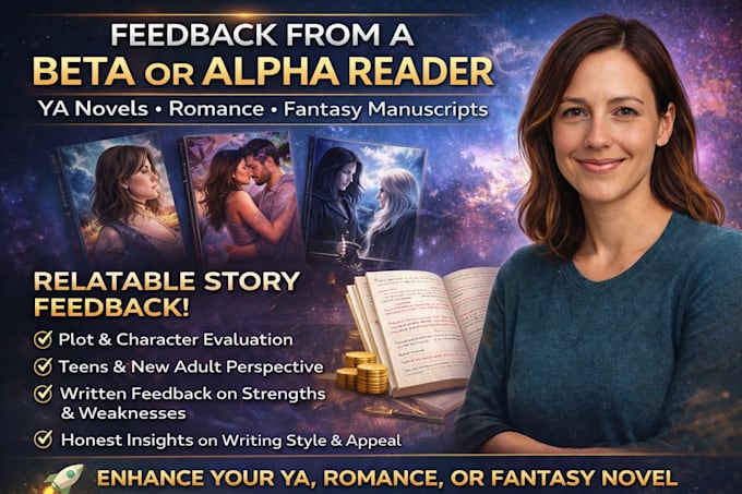 alpha reader read critique, romance horror taboo book beta read ya novel