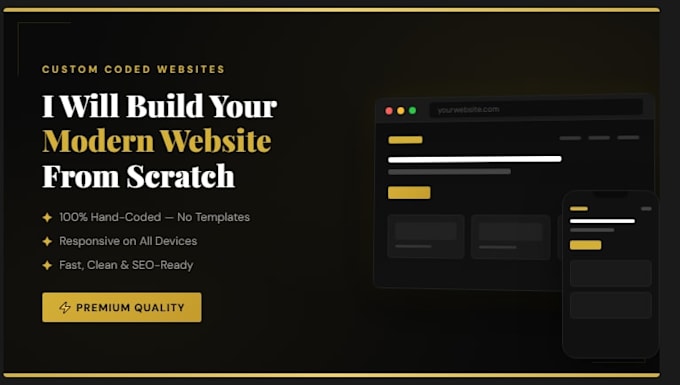 design and develop a modern custom coded website