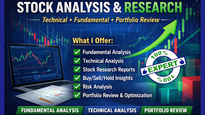 prepare stock fundamental analysis, technical analysis and portfolio research