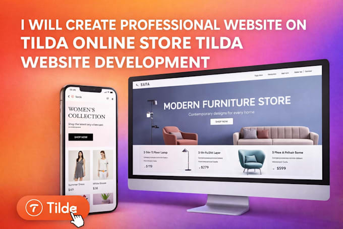 create professional website on tilda online store tilda website development