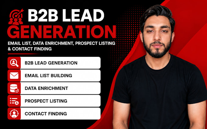 b2b lead generation, email list, and data enrichment, prospect listing