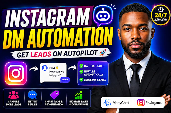 instagram dm automation manychat chatbot lead generation funnel