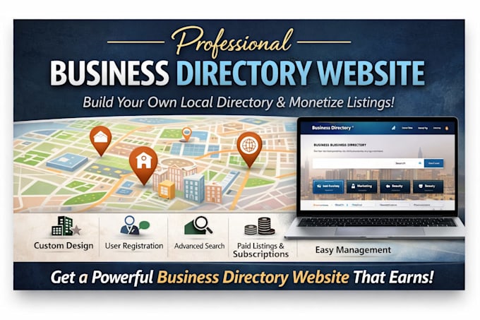 build business directory website, directory website, brilliant directory