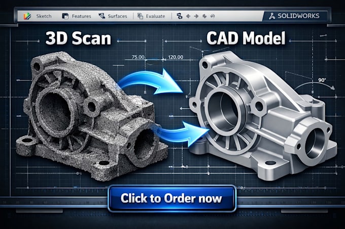 scan to cad 3d scan to cad reverse engineering solidworks cad