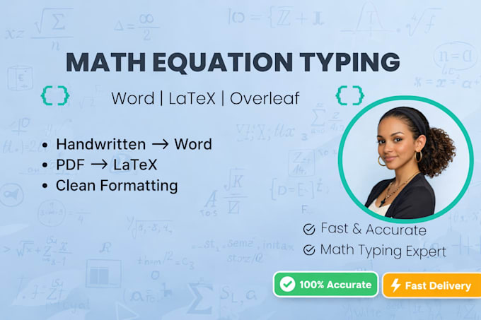 type math equations in word or latex