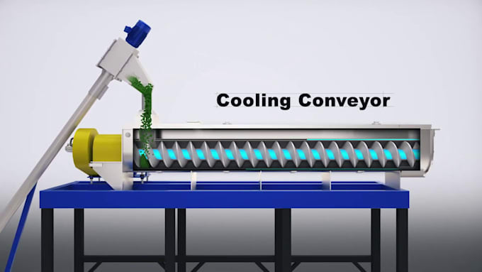 create a 3d industrial animation for machines and manufacturing products