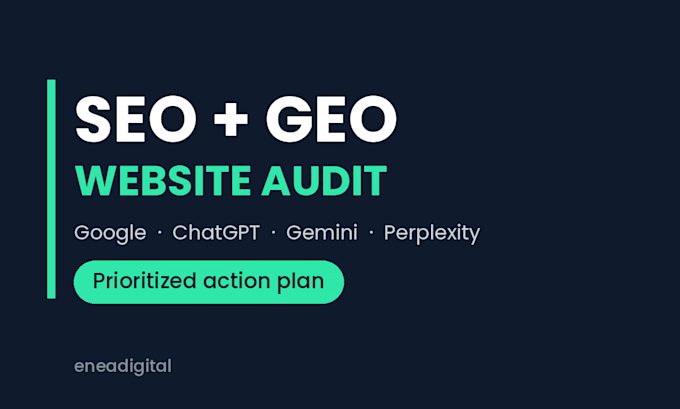 do a technical SEO and GEO audit with a prioritized action plan