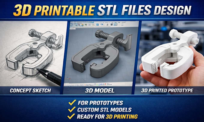 design 3d printable stl files for product prototypes