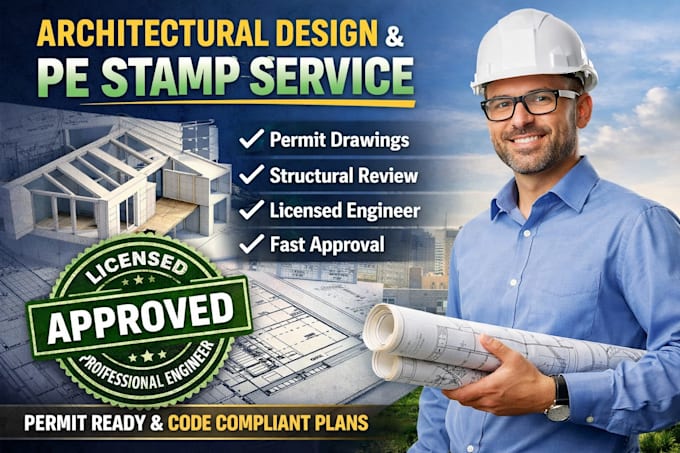 Design permit drawings structural review licensed pe stamp for arizona ...