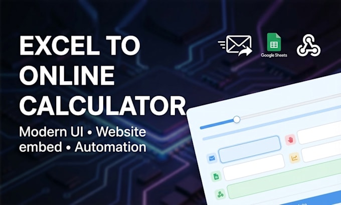 convert your excel or google sheet into a custom online calculator