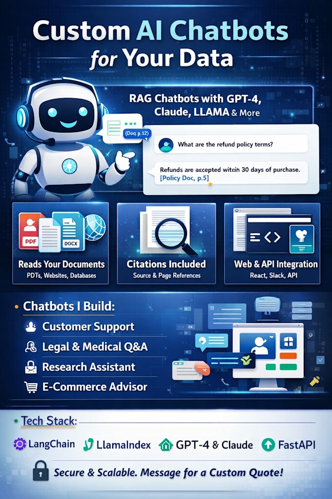 build custom ai chatbot for your company or service