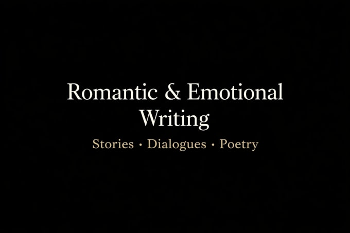write emotional, romantic texts, dialogues or short stories