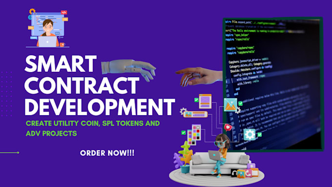 create a erc, spl, utility coin, smart contract and deploy