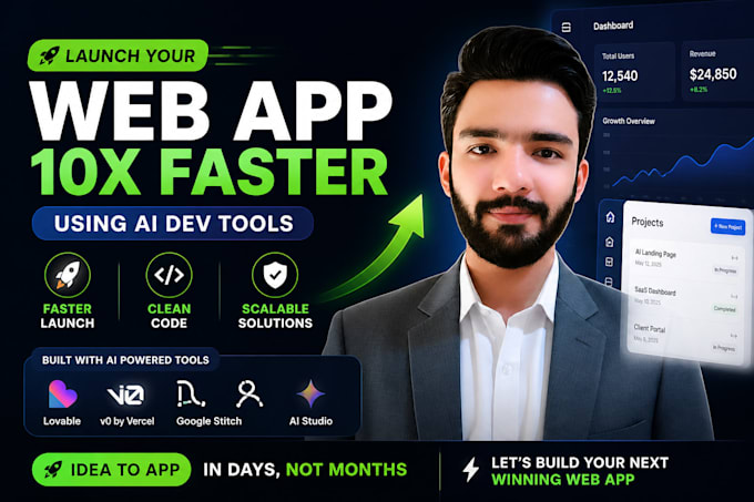 build ai powered web apps with v0 dev lovable ai studio and stitch