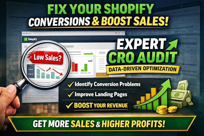 do a data driven cro audit to increase shopify sales and conversion rate