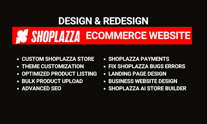 design shoplazza ecommerce website product listing and theme customization