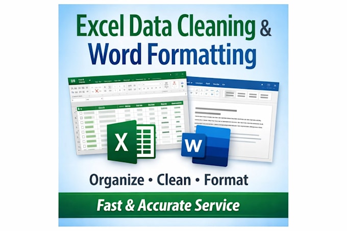 organize excel data and format word documents professionally