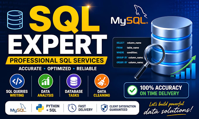 do sql queries, data analysis and database tasks