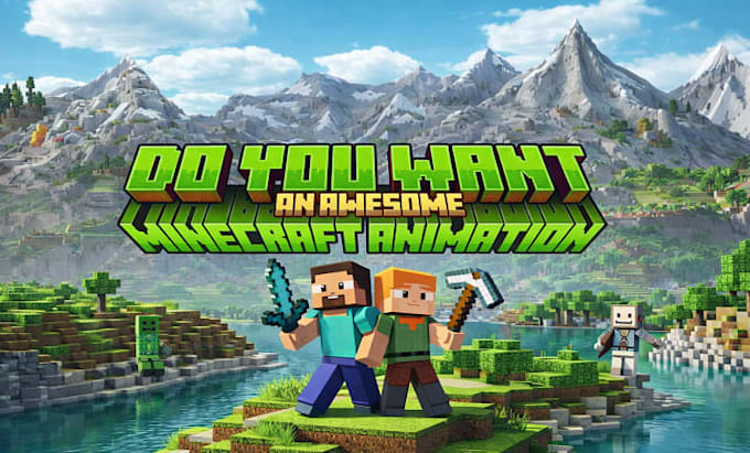create professional minecraft animation for youtube, intros, cinematics