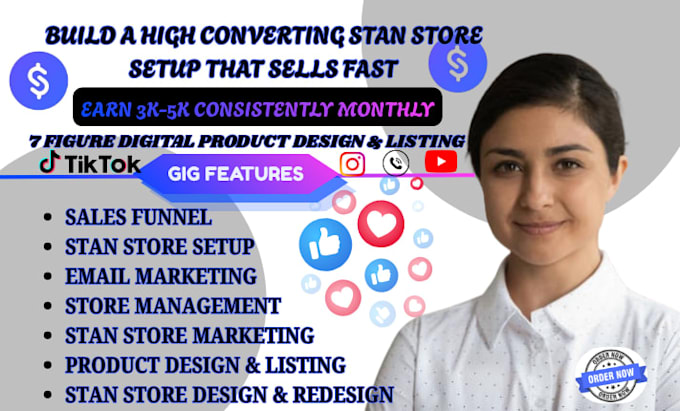 setup stan store digital product stan store design stan store marketing