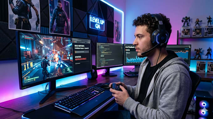 do professional game QA testing and bug reporting