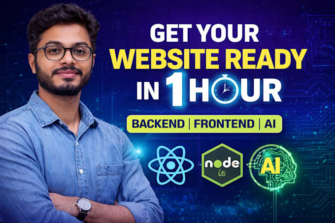 make website for you in 1 hour
