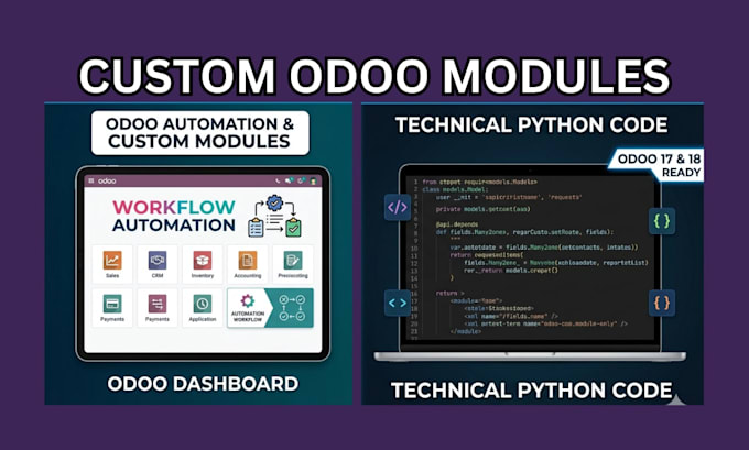 develop custom odoo modules and automate your business workflows and accounting