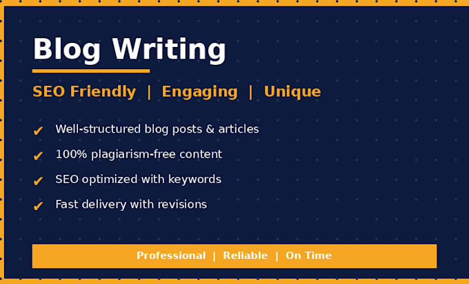 write SEO friendly blog posts and articles