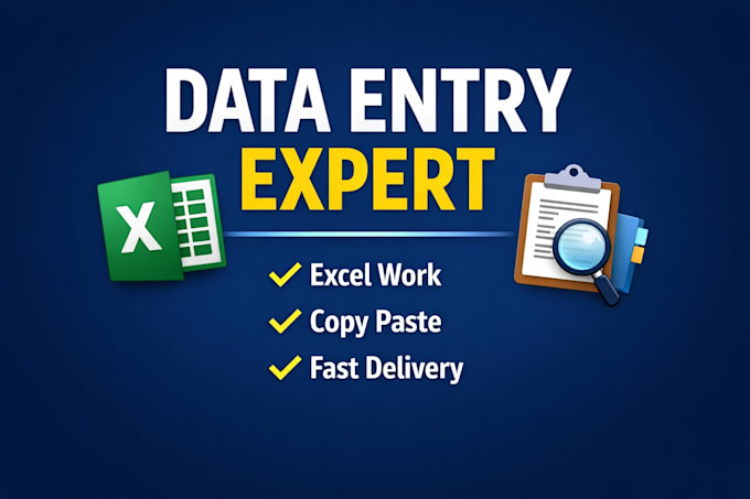 do accurate data entry, excel work and data processing