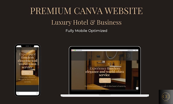 design responsive canva website landing page or portfolio