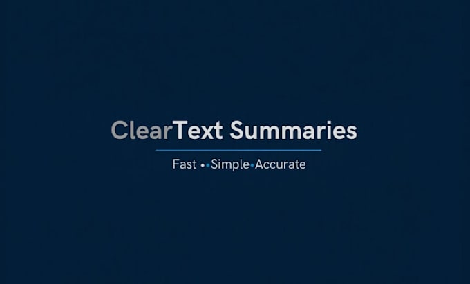 clear summaries from long texts and documents