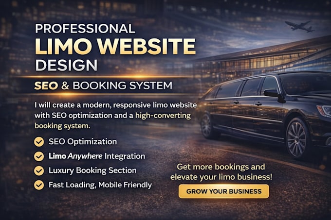 create limo website with SEO and limo anywhere integration
