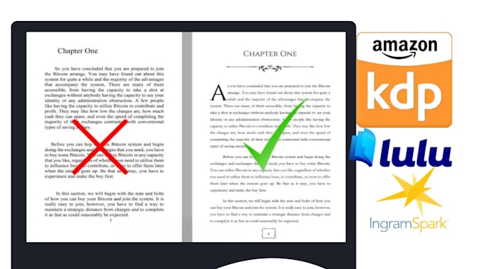 format book interior, paperback hardcover book layout design amazon KDP format