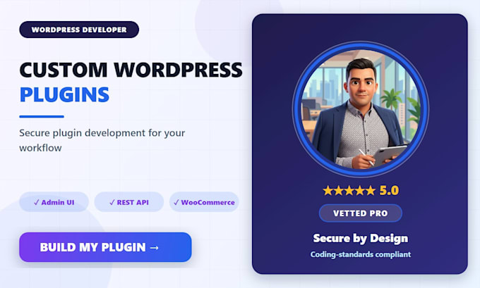 develop a secure custom wordpress plugin for your website