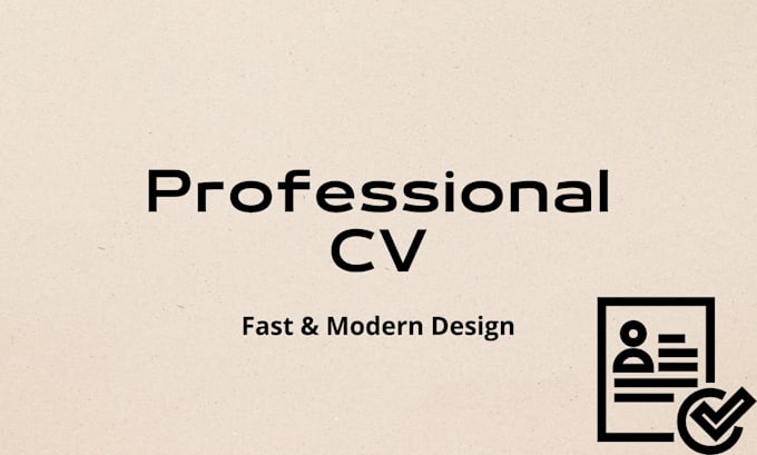 create a professional CV or resume