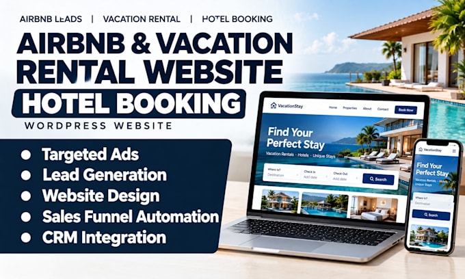 generate airbnb leads vacation rental website hotel booking wordpress website