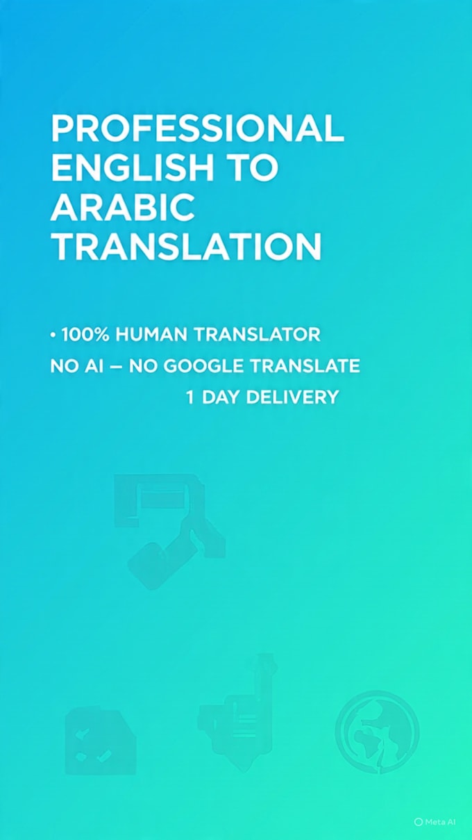 Translate english to arabic professionally with fast delivery by Ouardy ...