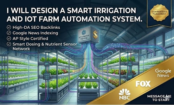 design a smart irrigation and iot farm automation system