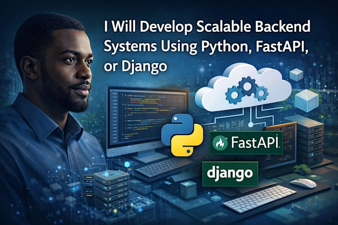 develop scalable backend systems using python, fastapi, or django