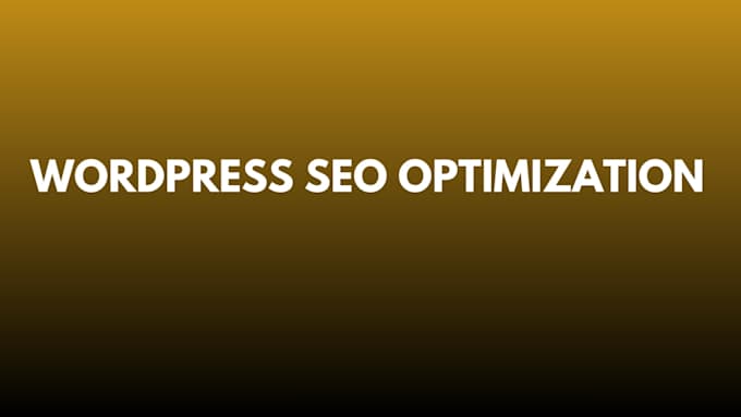 do wordpress SEO optimization to boost ranking