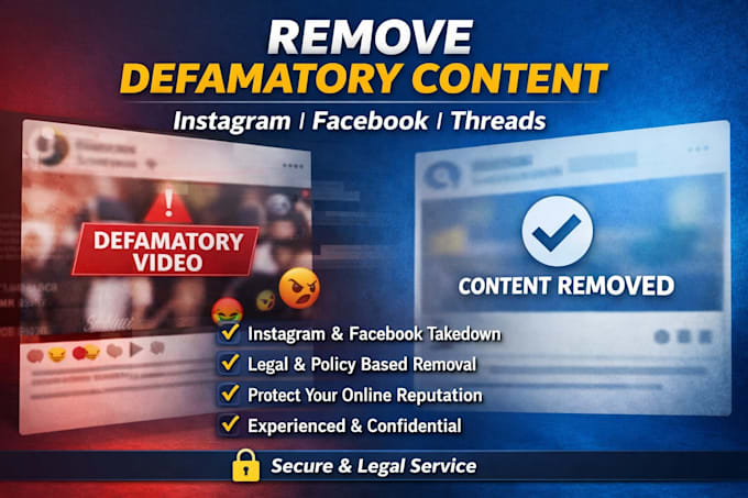 remove defamatory content from instagram facebook legally