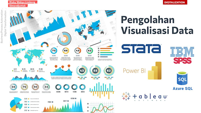 create data visualization in power bi, tableau, IBM spss or stata