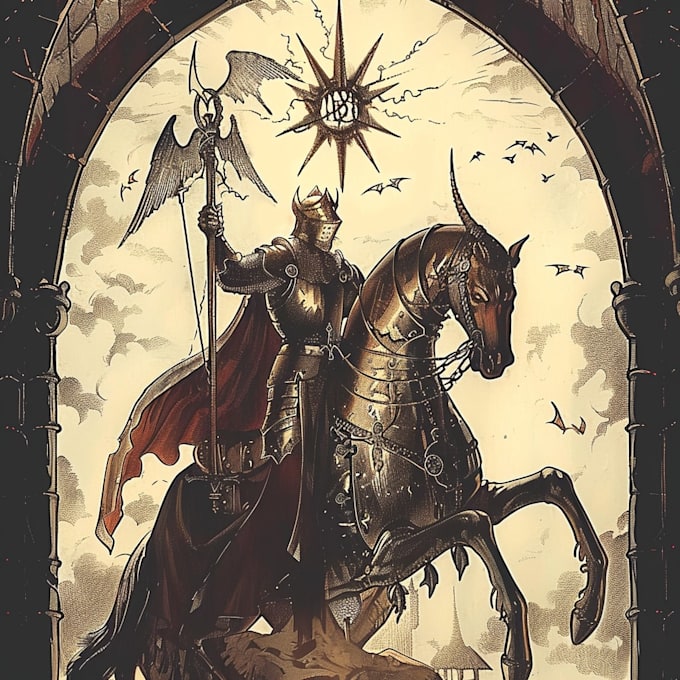 create a beautiful medieval illustration