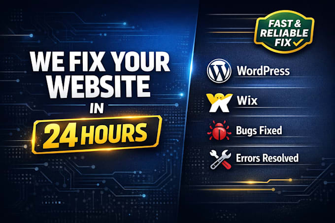 fix any wix studio or wordpress issues in 24 hours