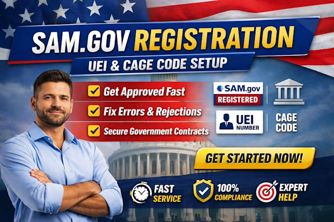 complete samgov registration uei and cage code for federal contracts
