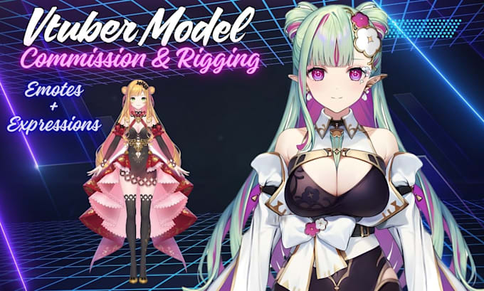 design and rig high end live2d vtuber model for vtube studio and vbridger
