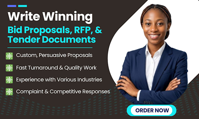 write an rfp response tender document bid proposal or grant proposal