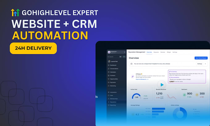 design a professional gohighlevel website and CRM automation