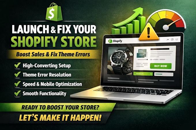 Launch conversion focused shopify store resolve shopify theme errors by ...