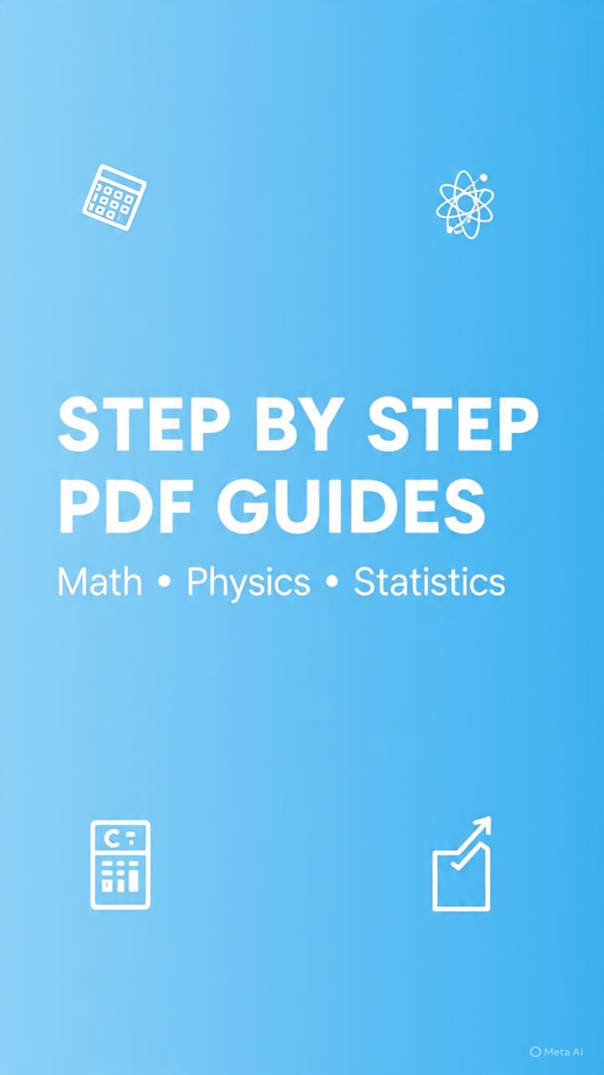 provide step by step solutions for math physics and statistics
